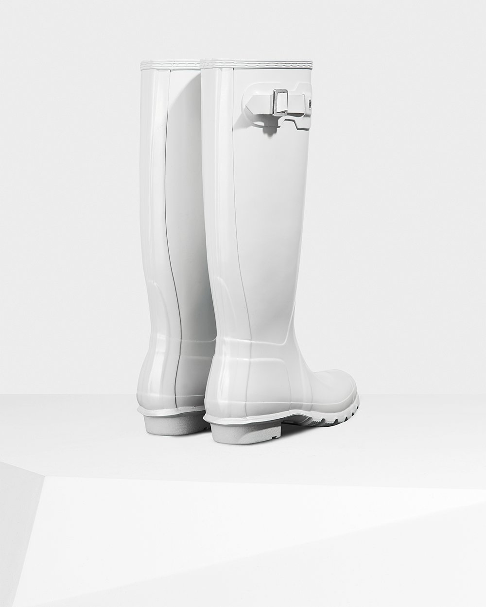 Galochas Altas Hunter Feminina Branco - Original Gloss - 65CGMTQUB